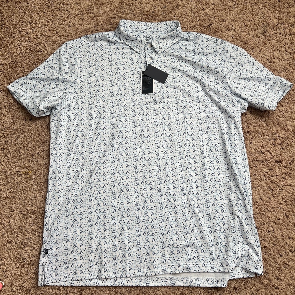 NWT men’s Mizzen + Main golf polo